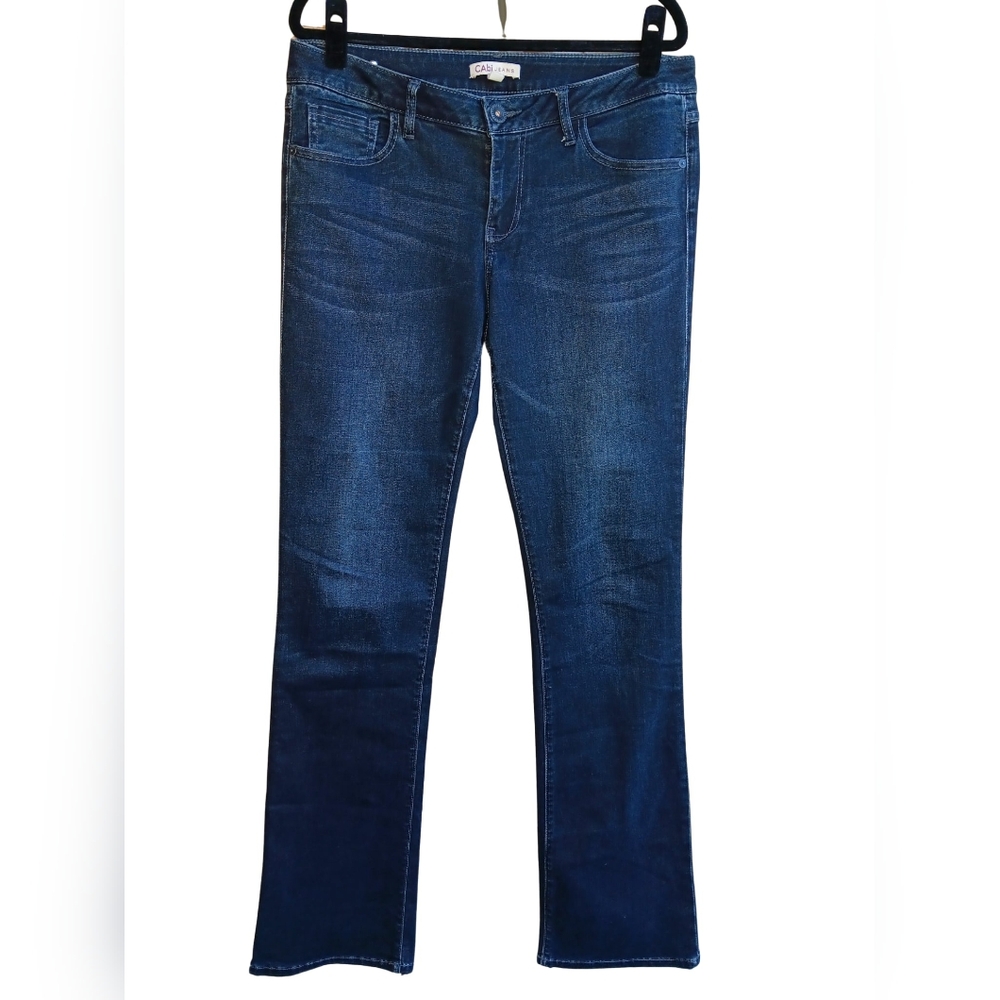 Cabi Bootcut Mid-Rise Dark Denim Jeans Medium 8